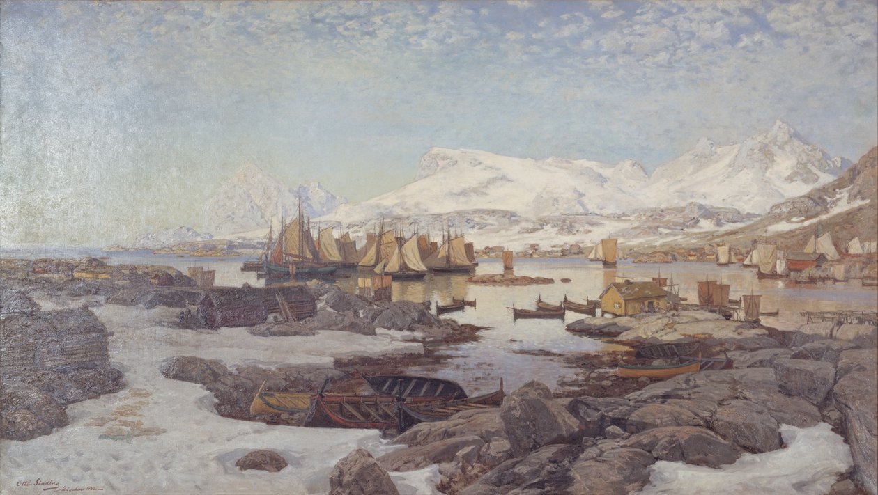 Jour de printemps à Lofoten - Otto Sinding