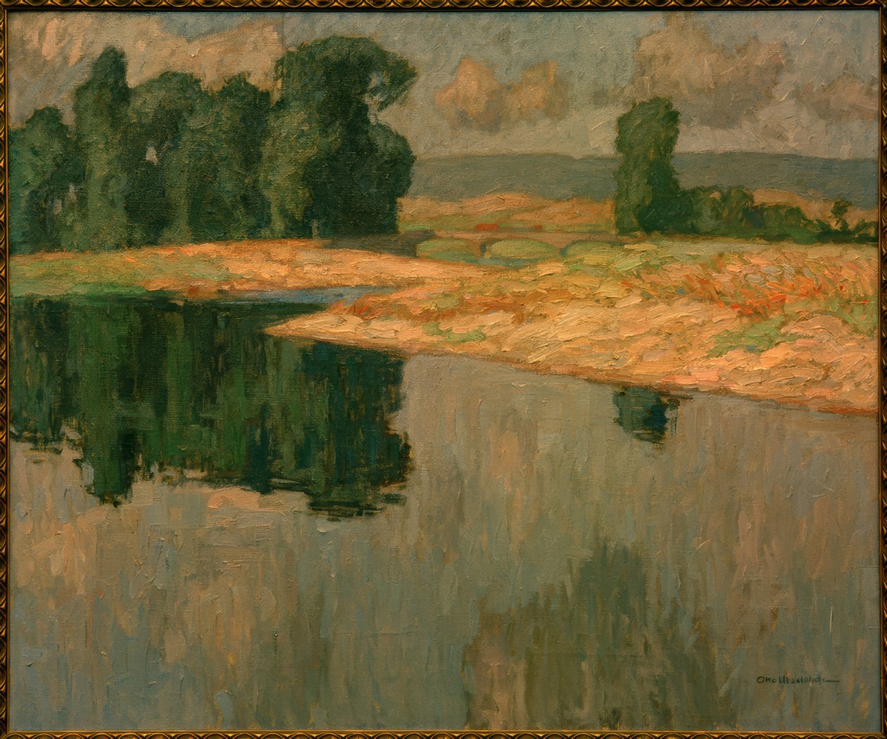 Paysage avec le pont de Sarnau - Otto Ubbelohde