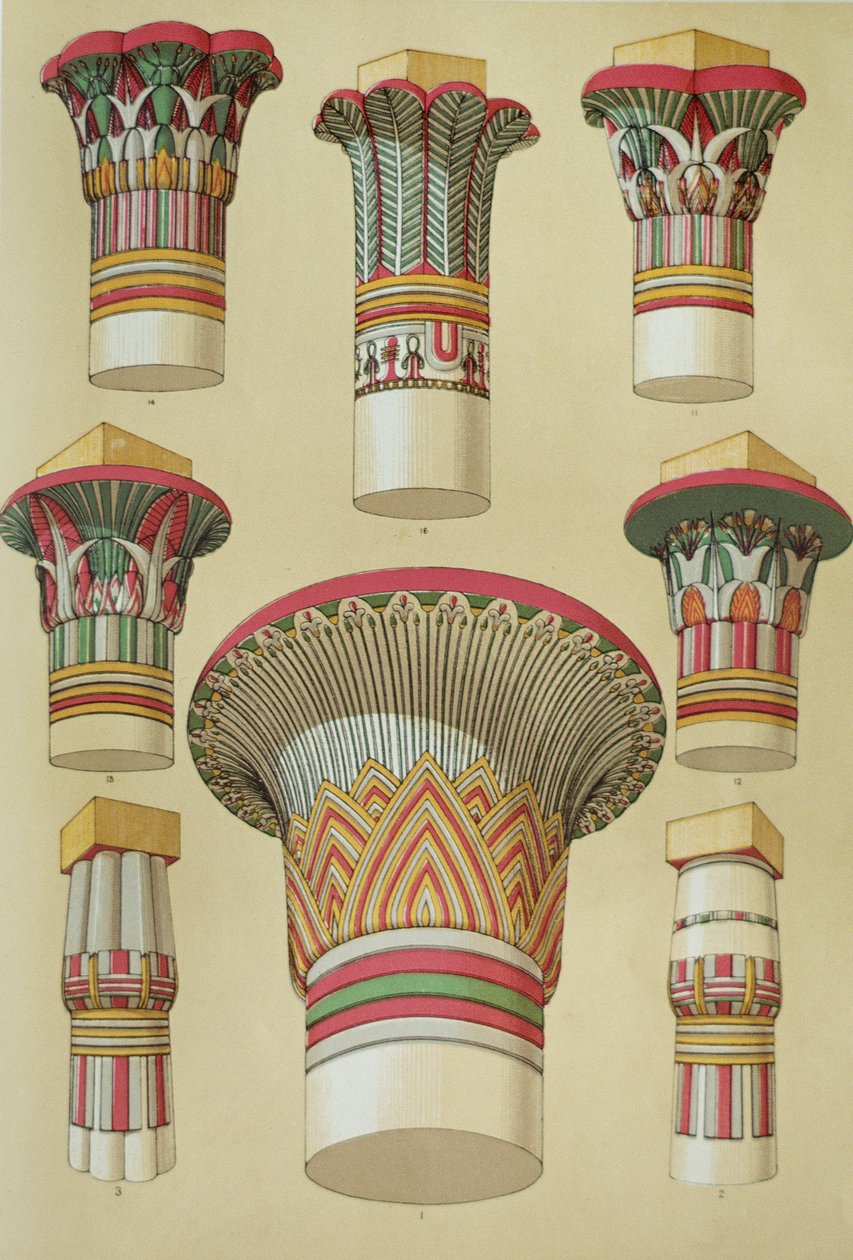 Chapiteaux égyptiens de 
