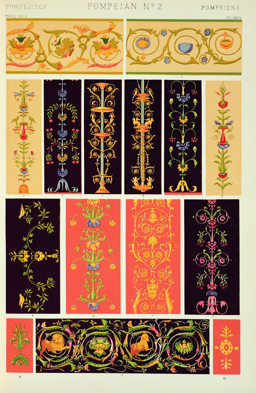 Ornement pompéien de Ch V, Planche XXIV de 