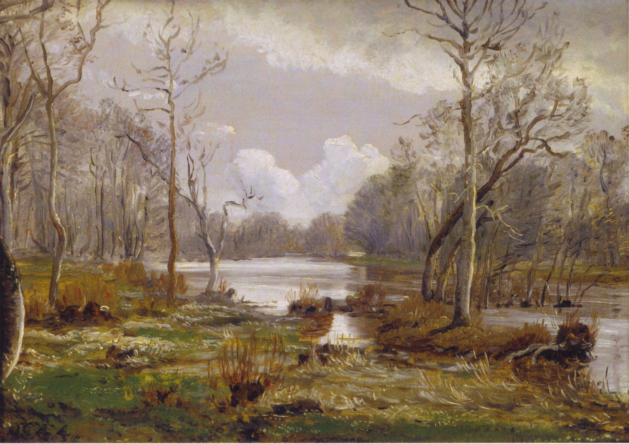 Inondation de la Suså, Herlufsholm - P. C. Skovgaard
