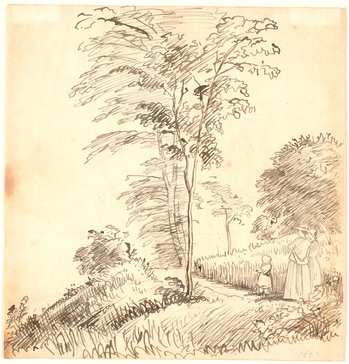 Promenade sur le sentier (peut-être Vedbæk) - P.C. Skovgaard
