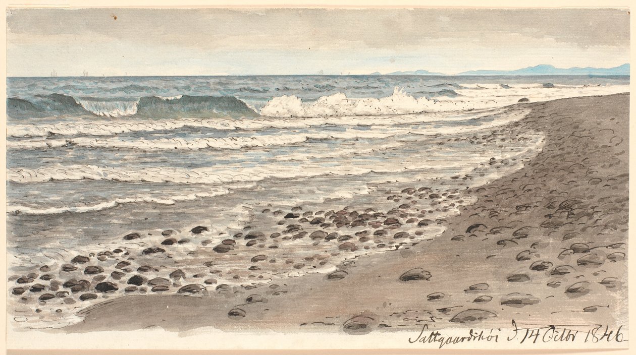 Rivage avec vue sur le Kattegat vers Kullen - P.C. Skovgaard