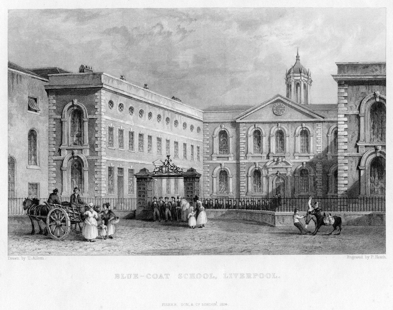 Blue-Coat School, Liverpool, 1834 - P. Heath