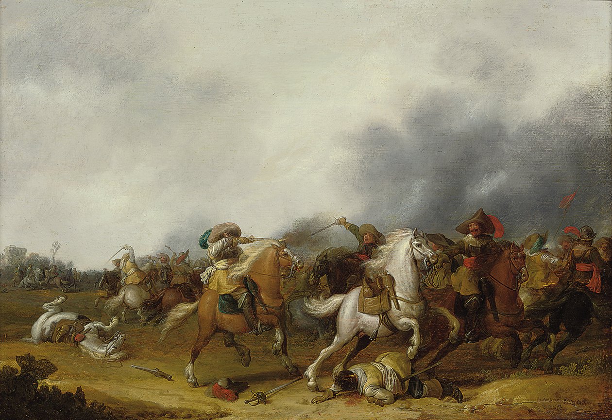 Une escarmouche de cavalerie - Palamedes Palamedesz