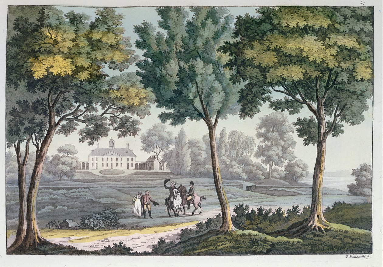 Mount Vernon, Virginie, maison de George Washington, c.1820 - Paolo Fumagalli
