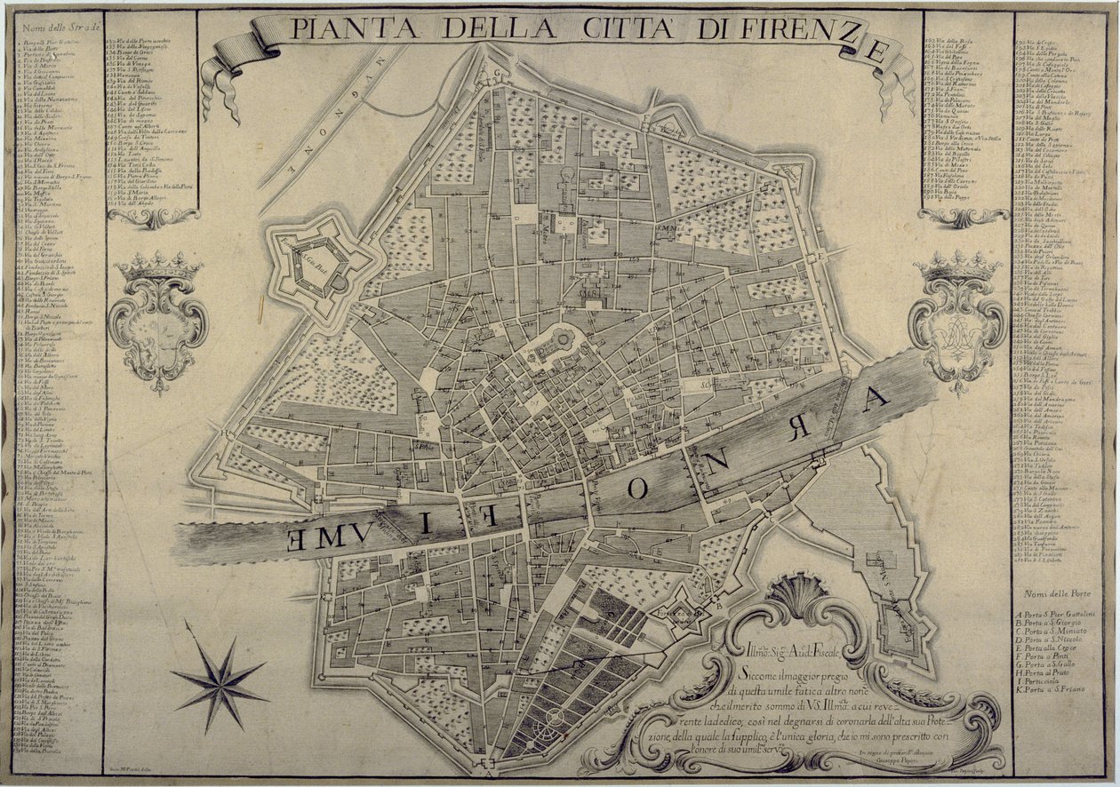Carte de Florence - Papini