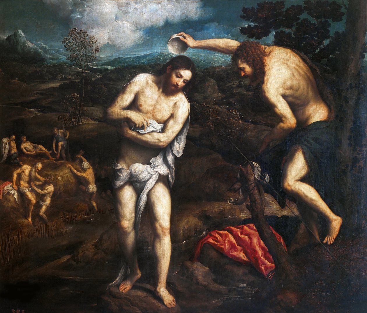 Le Baptême du Christ, 1548-1551 - Paris Bordone