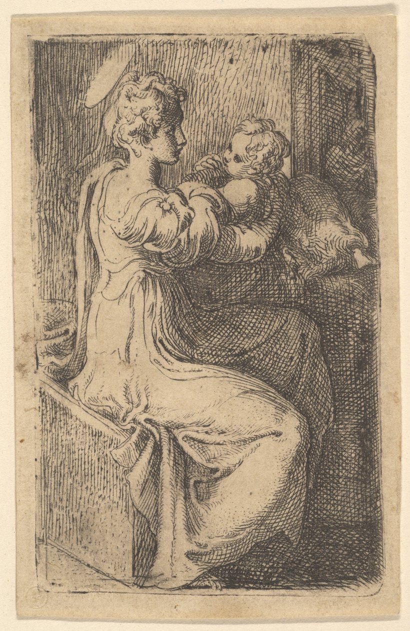 Madone et Enfant, 16ème siècle - Parmigianino