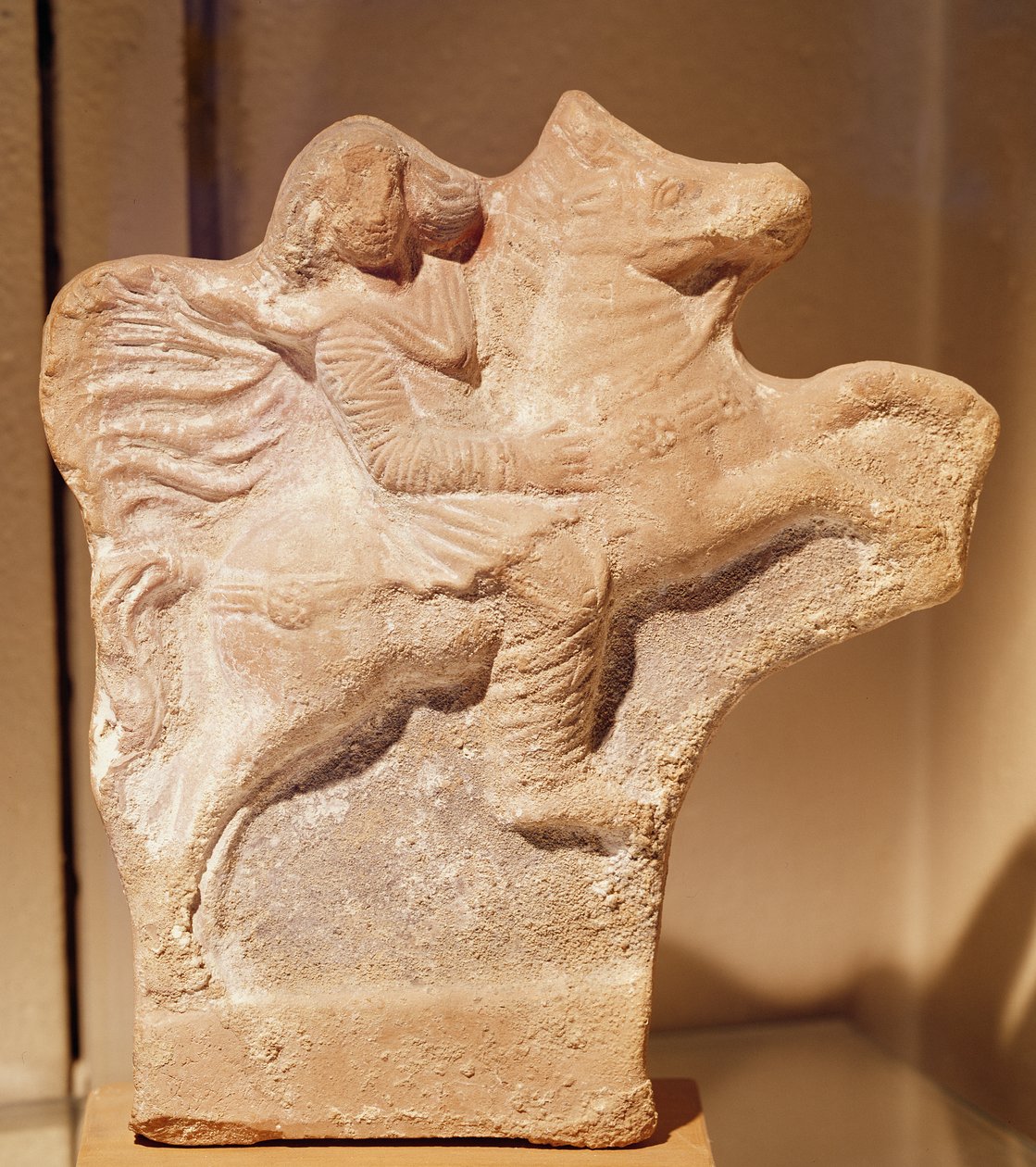 Statue de cavalier parthe (terre cuite) - Parthian School
