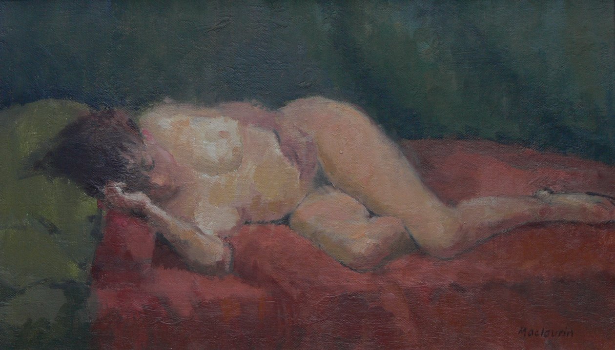 Nu sur rouge et vert, 2009 - Pat Maclaurin