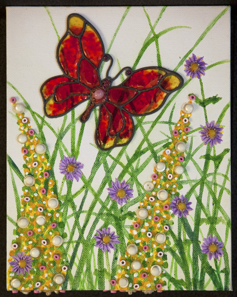 Papillons, rouge et jaune, 2016 - Pat Scott