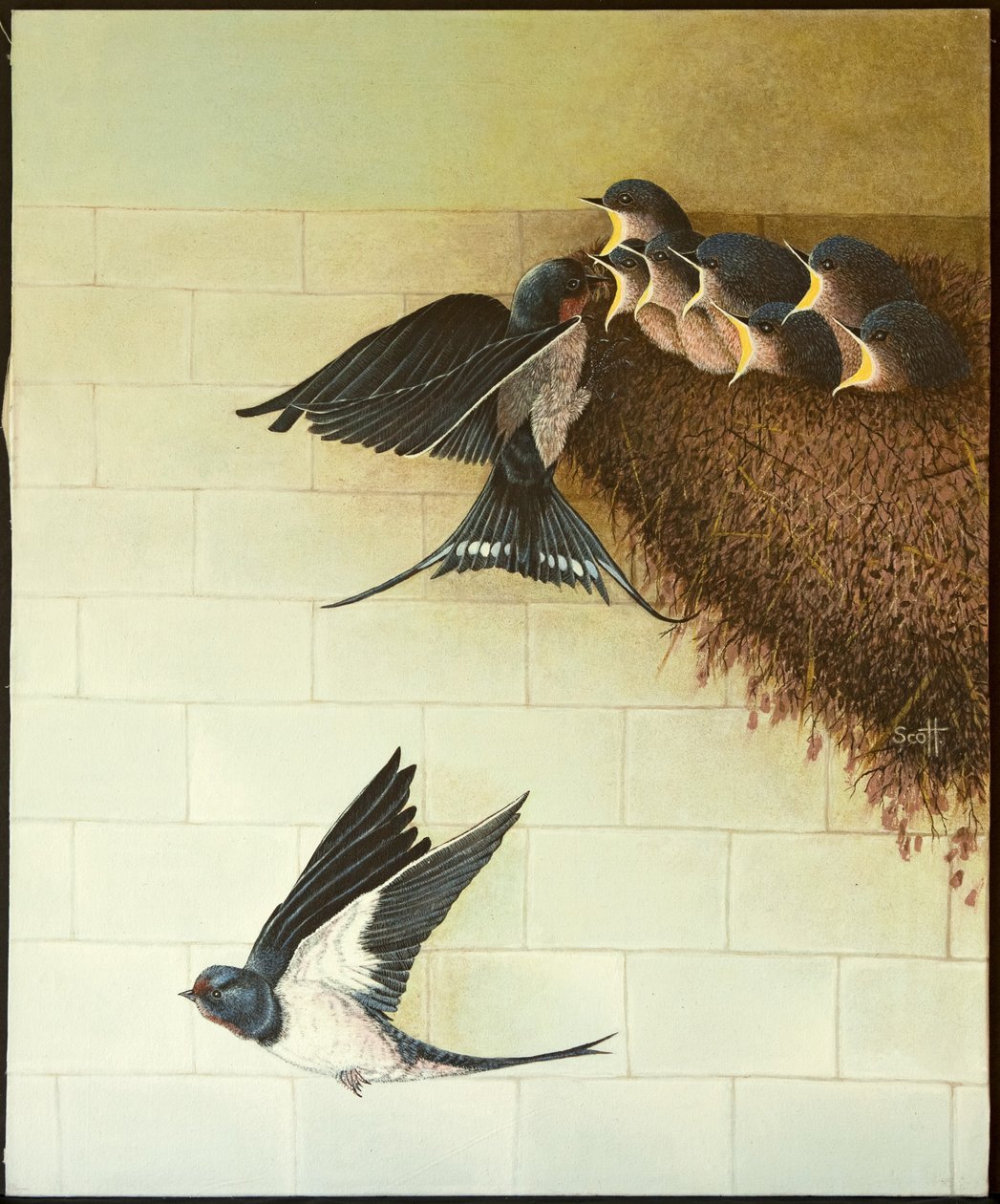 Bouches affamées, 2011 (acrylique sur calicot) - Pat Scott