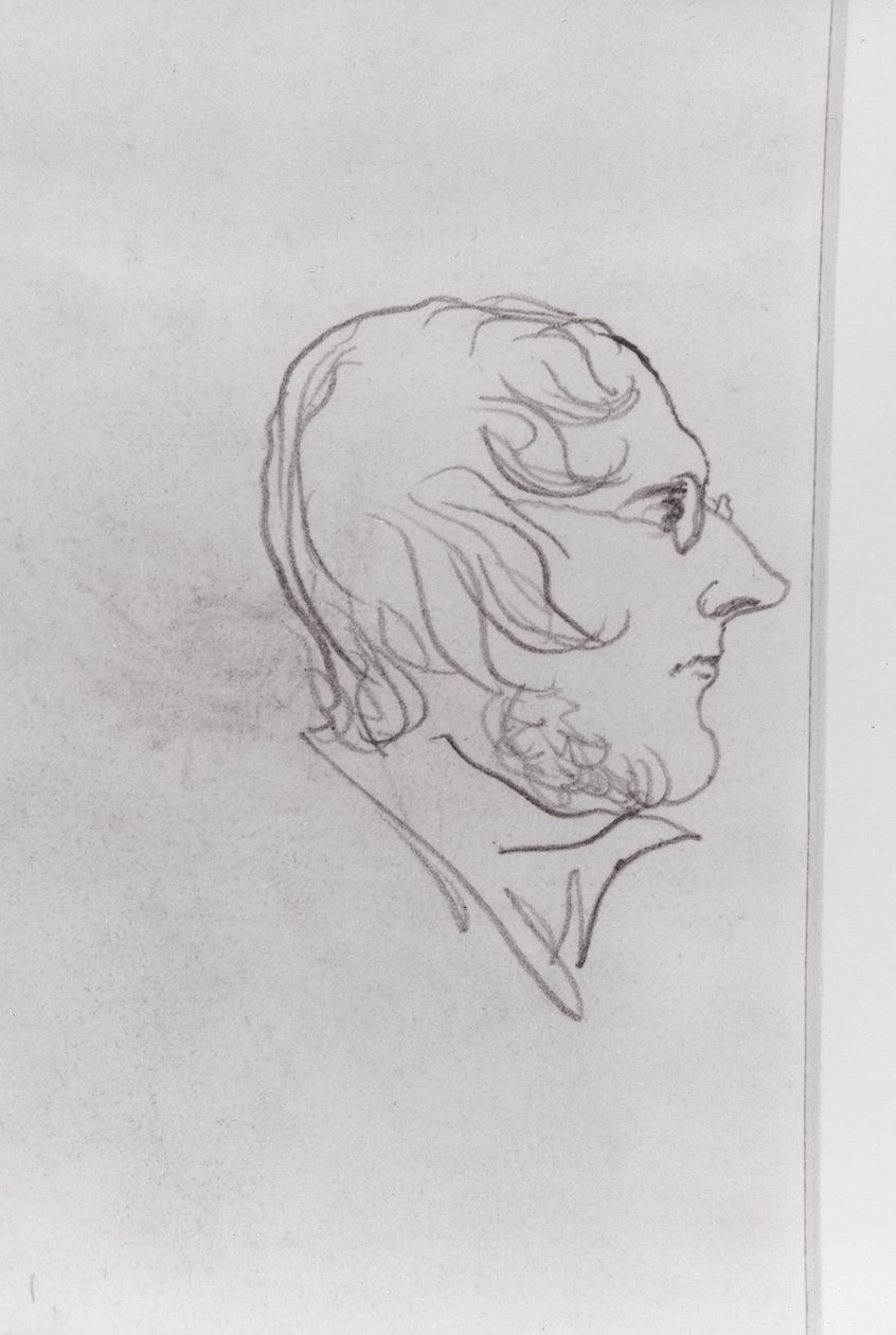 Autoportrait de profil - Patrick Branwell Bronte