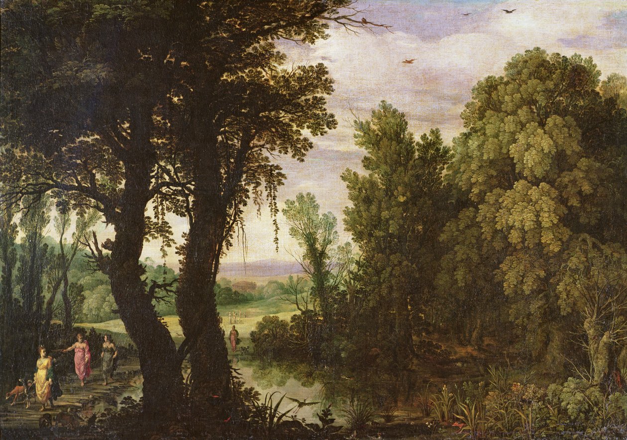 Diane avec ses nymphes partant à la chasse - Paul Bril