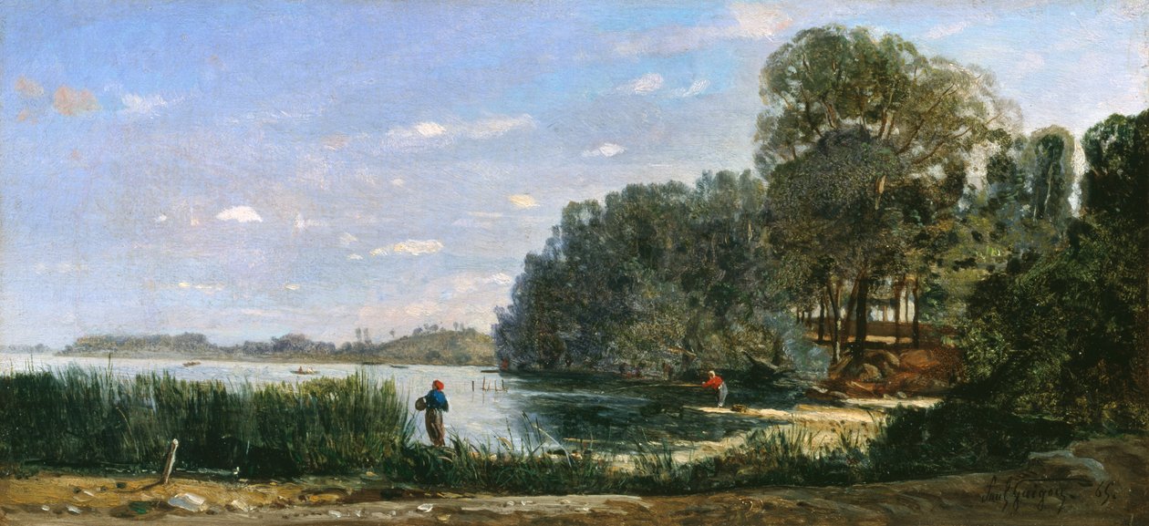 Les Rives de la Seine à St.-Ouen, 1865 - Paul Camille Guigou