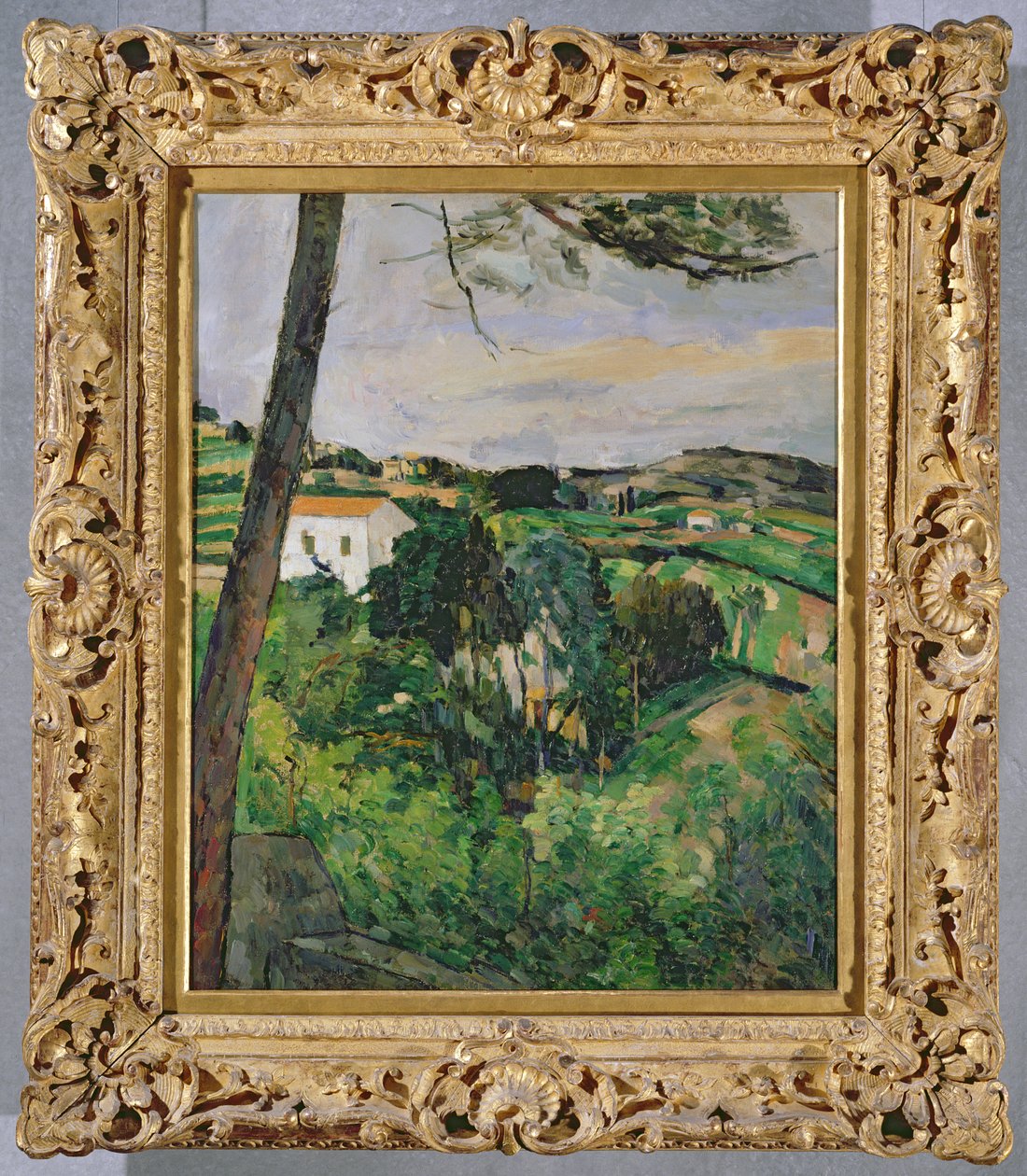 Paysage avec toit rouge ou Le pin à l