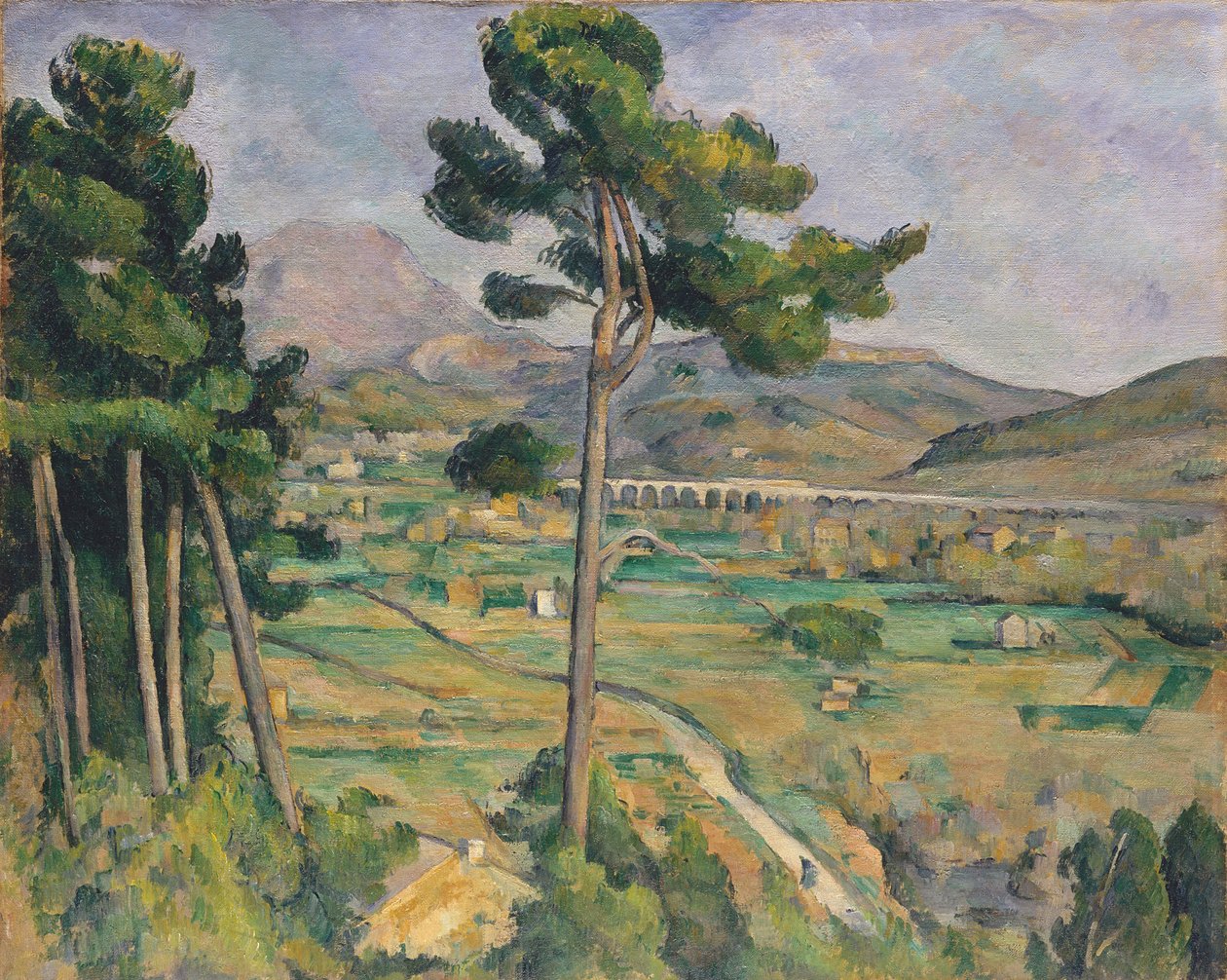 Paysage avec viaduc : Montagne Sainte-Victoire, c.1885-87 - Paul Cézanne