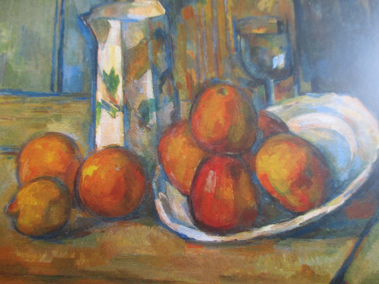 Nature morte avec pichet de lait et fruits - Paul Cézanne