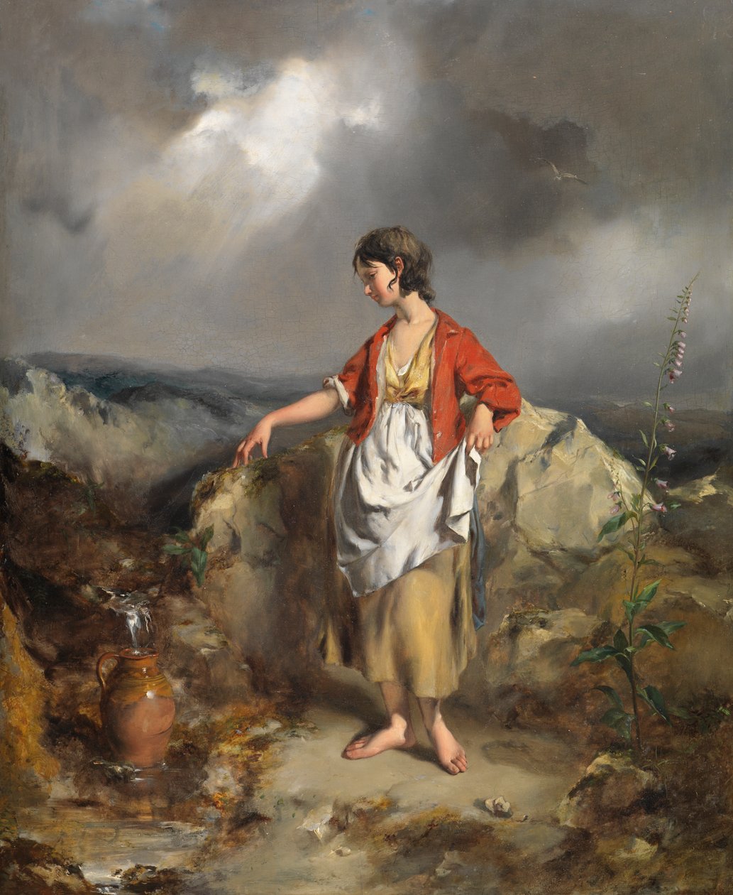 Fille avec une cruche, milieu des années 1840 - Paul Falconer Poole