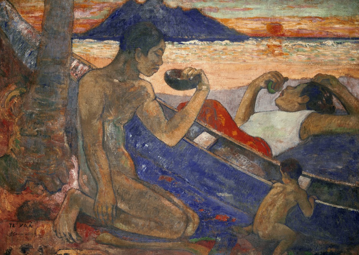 Un canoë (famille tahitienne), 1896 - Paul Gauguin