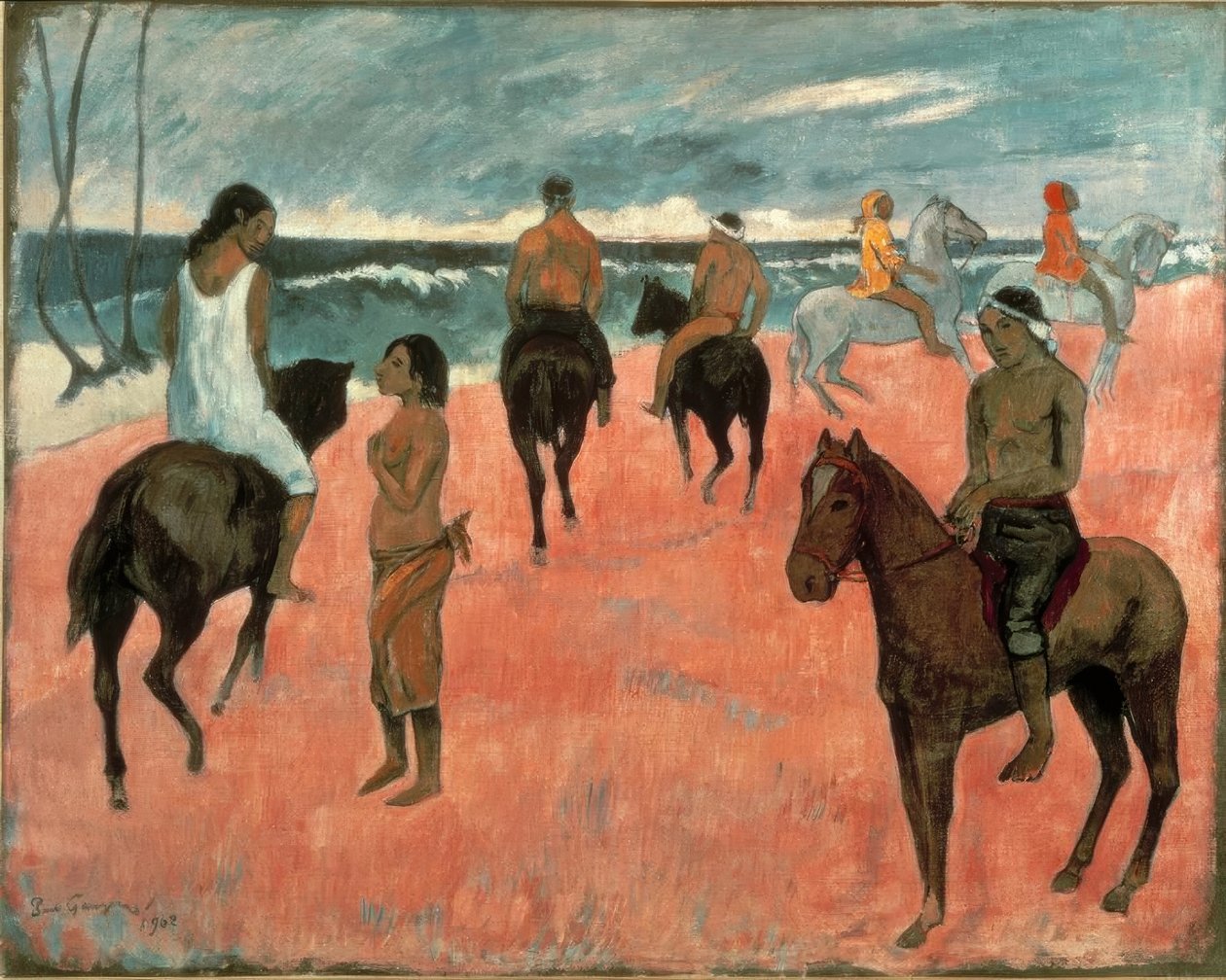 Cavaliers sur la plage - Paul Gauguin