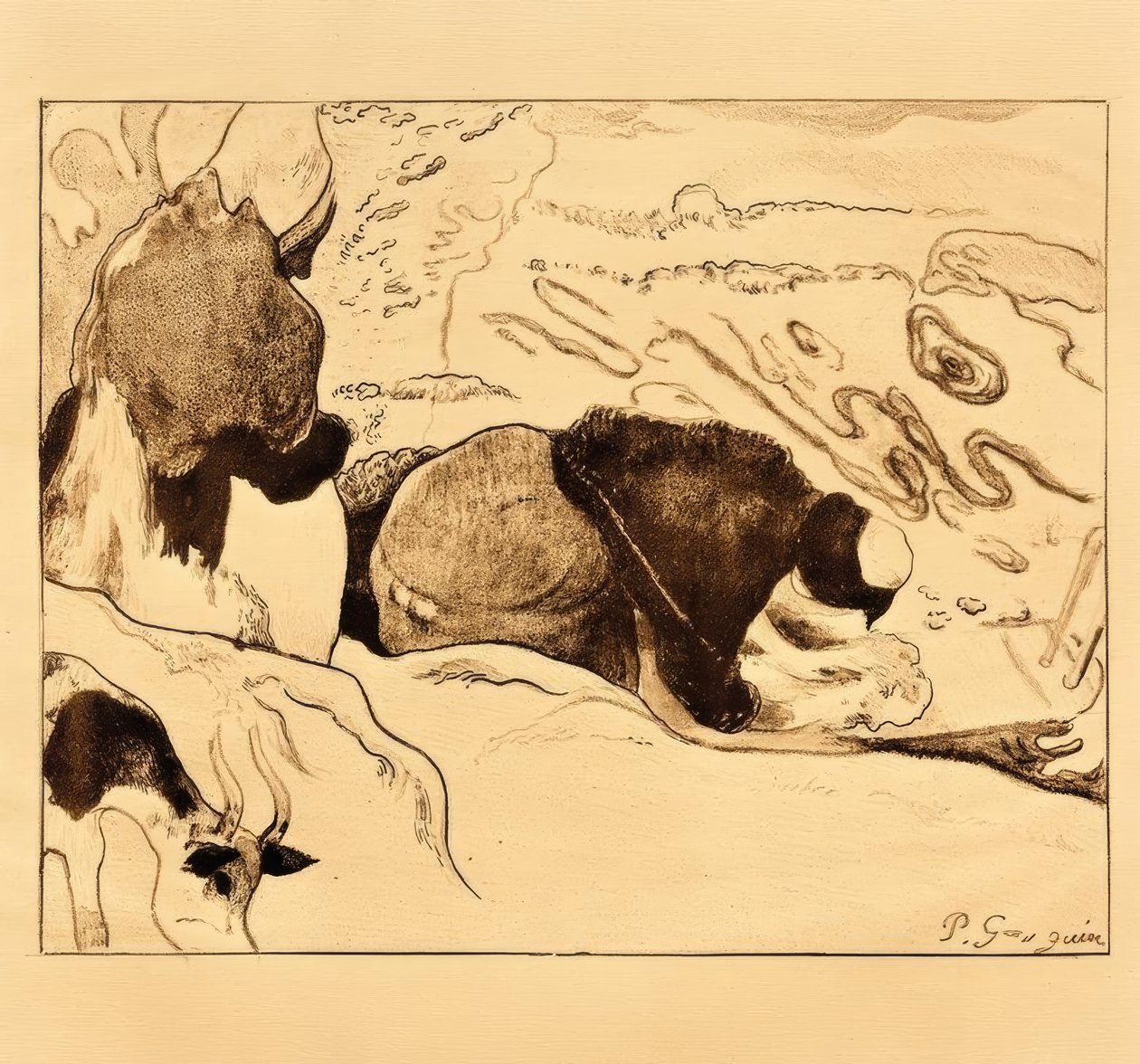 Les blanchisseuses - Paul Gauguin