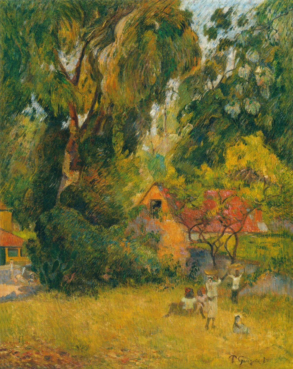 Cabanes sous les arbres - Paul Gauguin