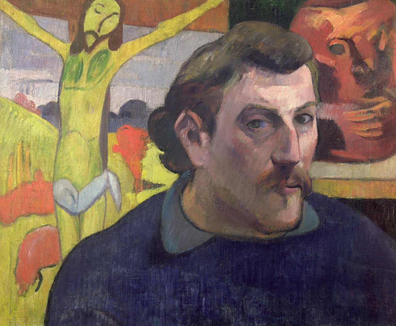 Autoportrait avec le Christ jaune, 1890 - Paul Gauguin