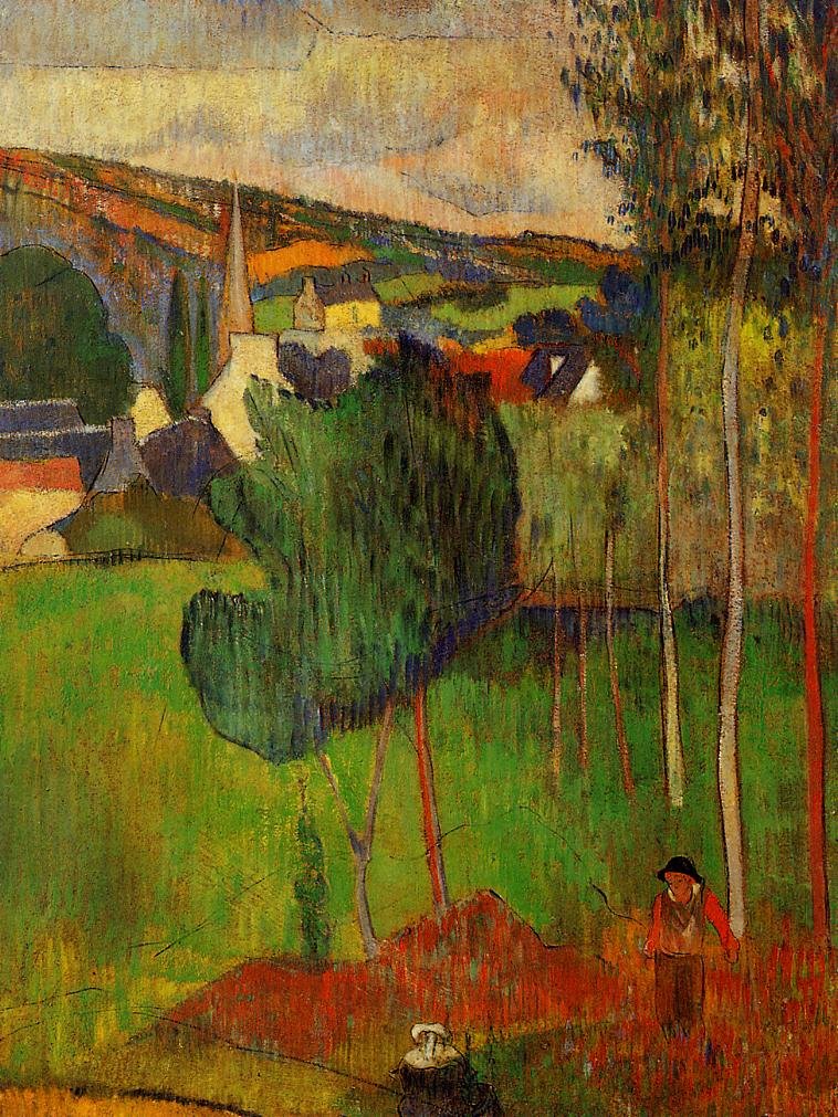 Vue de Pont-Aven depuis Lezaven - Paul Gauguin