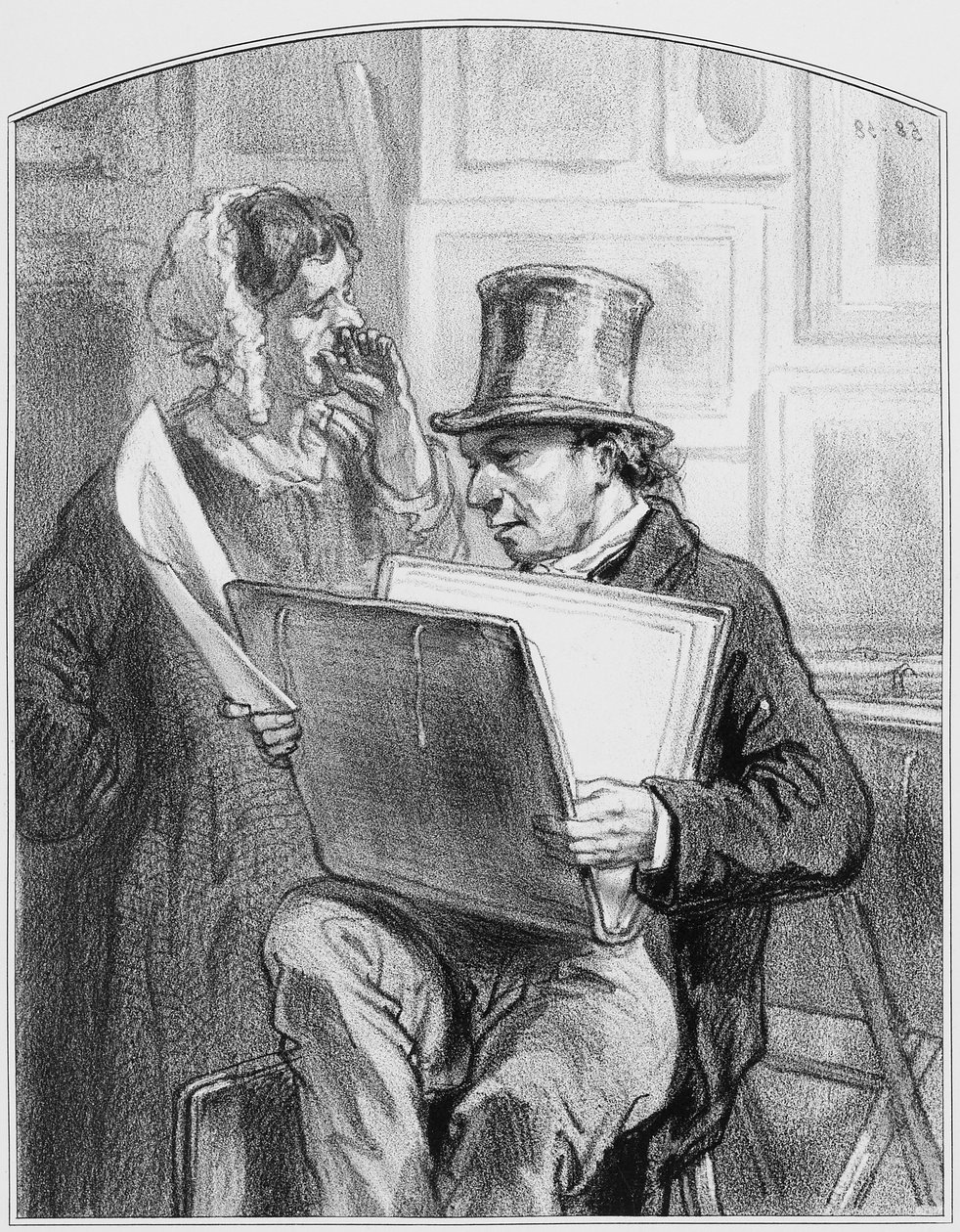 Avant la lettre, planche 10 de Les Toquades, 1858 - Paul Gavarni