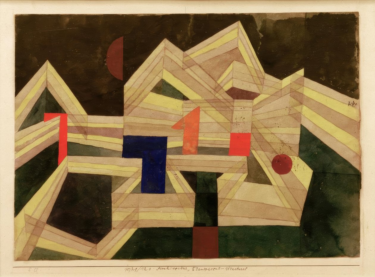 Architecture, structure transparente - Paul Klee