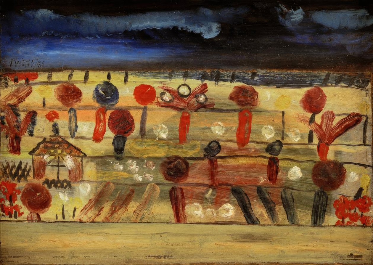 Jardin dans la plaine II (avec la maisonnette de jardin) - Paul Klee