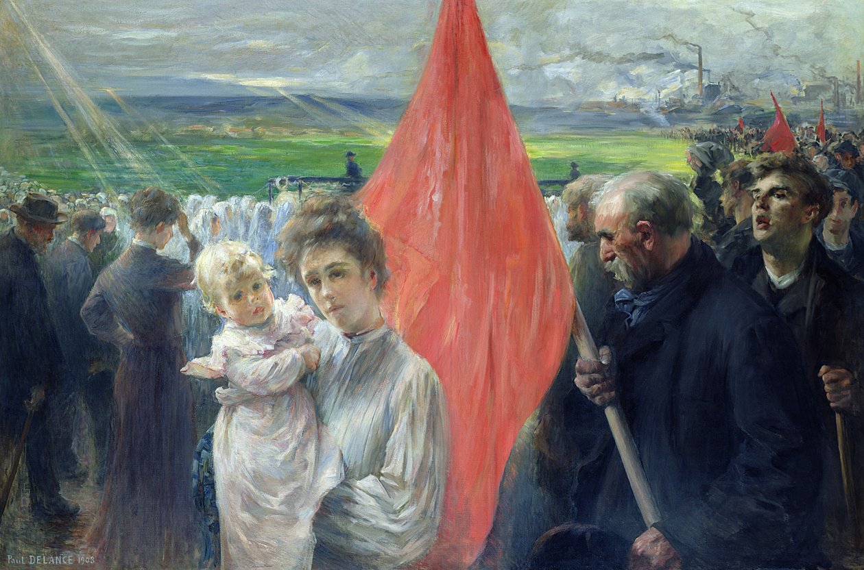 Une grève à Saint-Ouen, 1908 - Paul Louis Delance