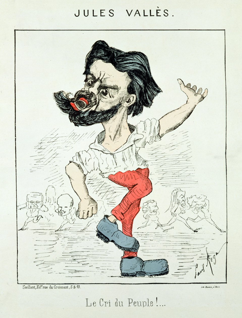 Caricature de Jules Vallès - Paul Rega