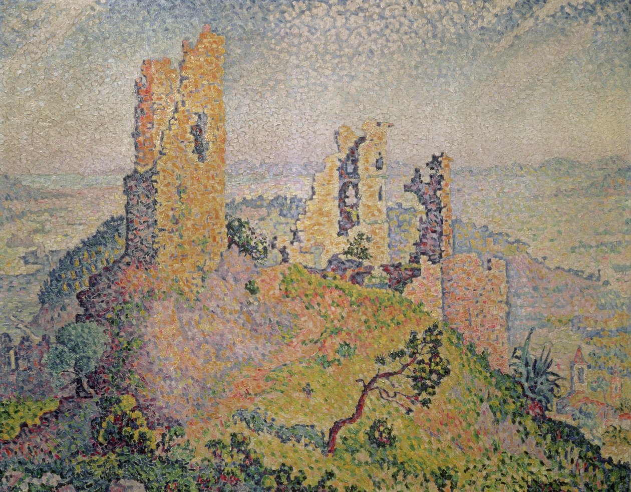 Paysage avec un château en ruine - Paul Signac
