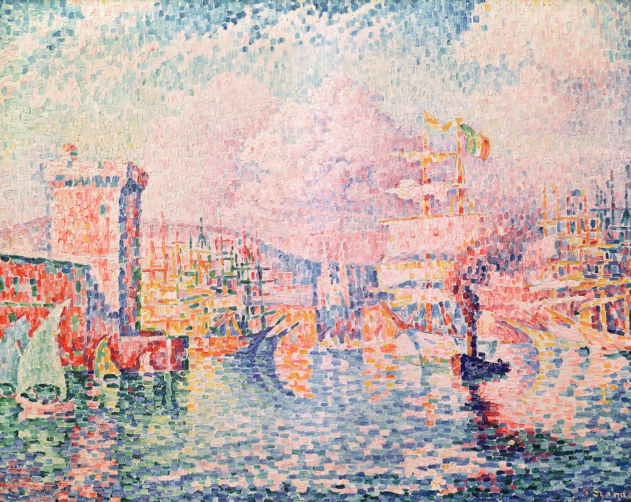 La Tour Rouge (entrée du Port de Marseille), 1913 - Paul Signac