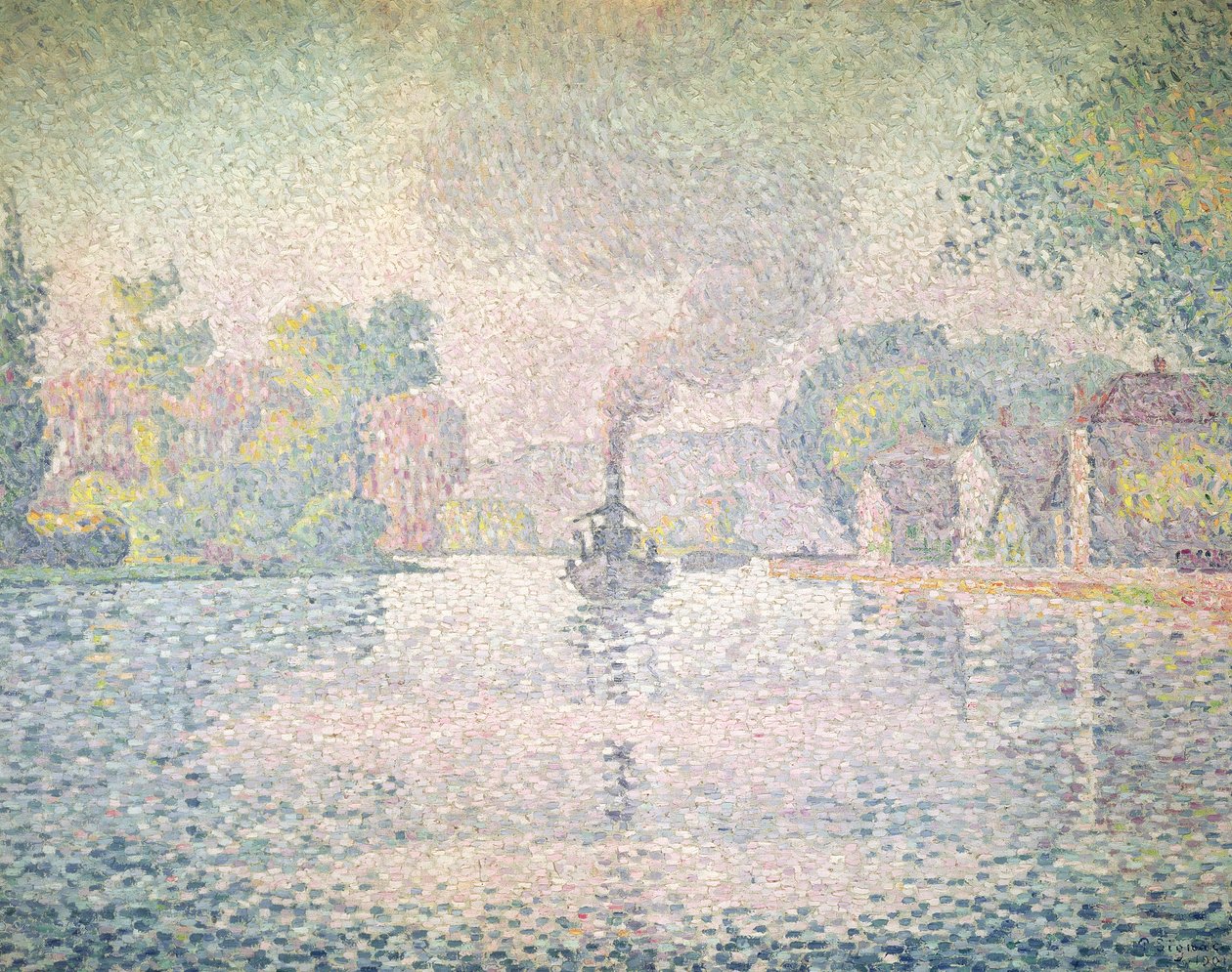 La Seine à Sannois, le remorqueur l