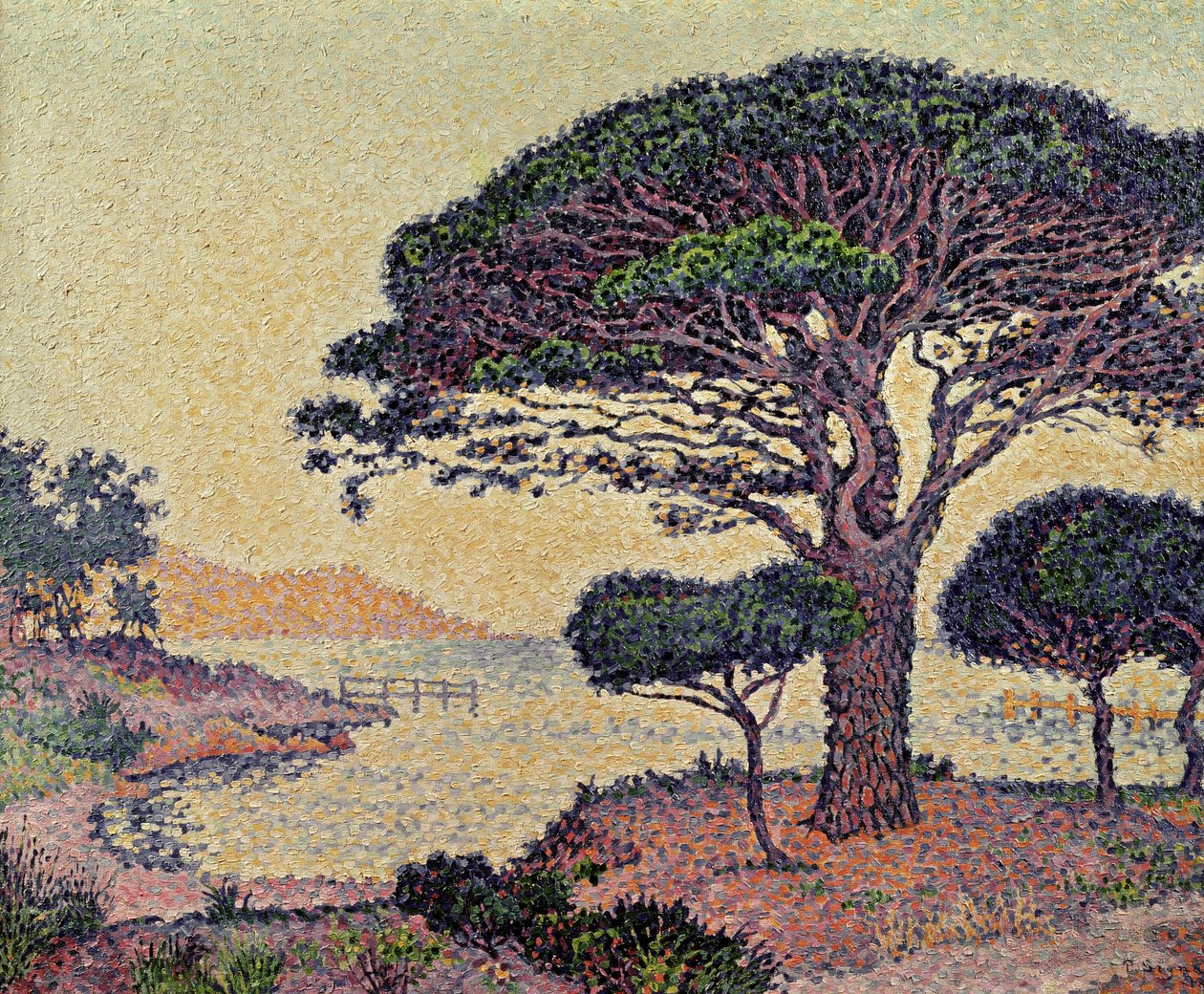 Pins parasols à Caroubiers, 1898 - Paul Signac