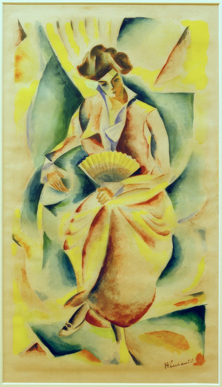 Dame avec éventail - Paul Adolf Seehaus