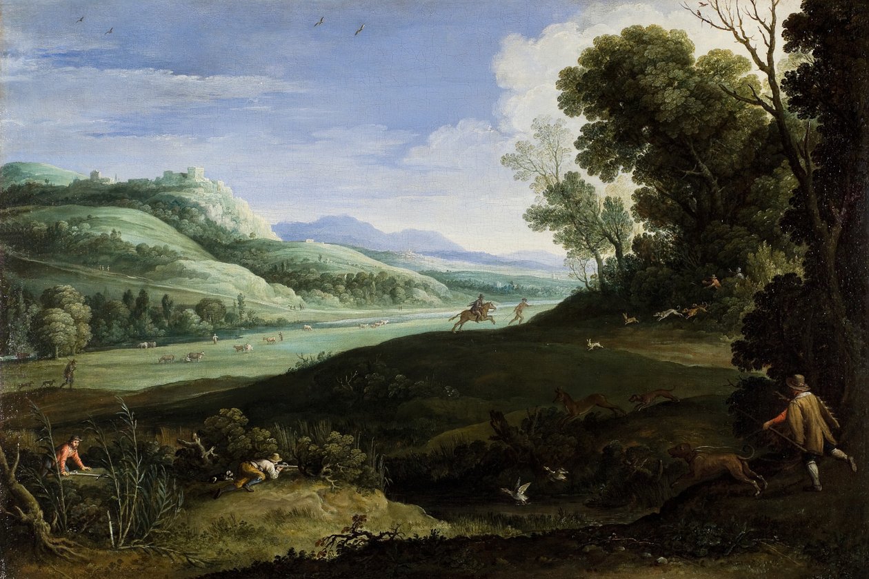 Paysage avec chasseurs, 1619 - Paul Bril