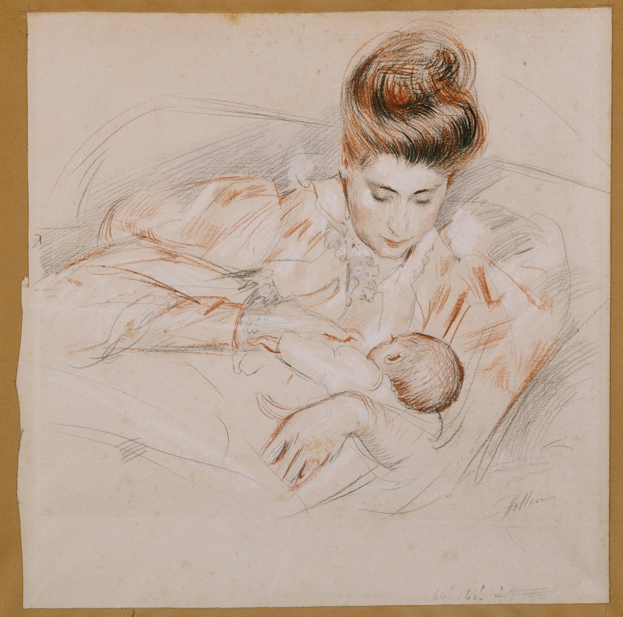 Mère et enfant - Paul Cesar Helleu