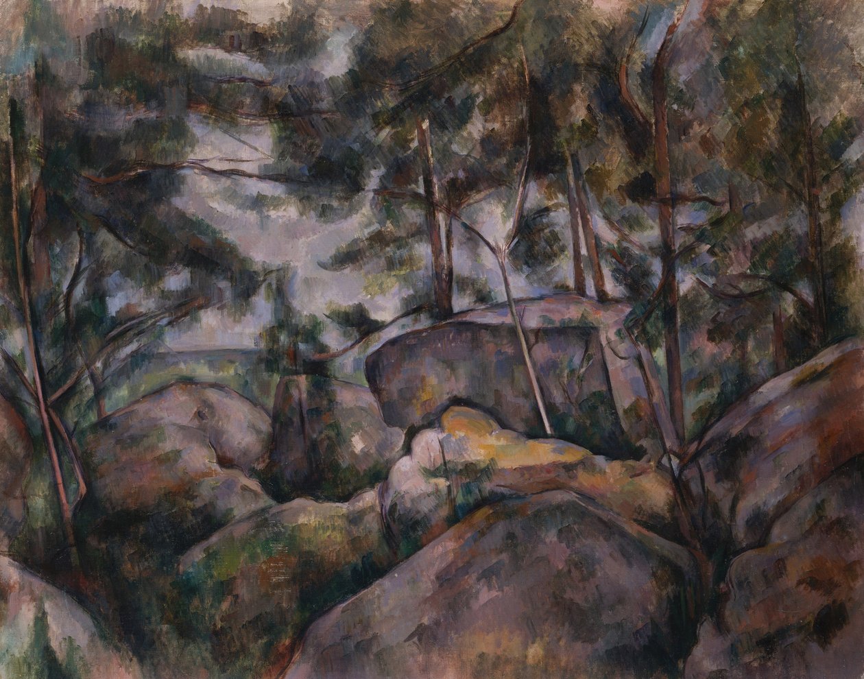 Rochers dans la forêt - Paul Cézanne