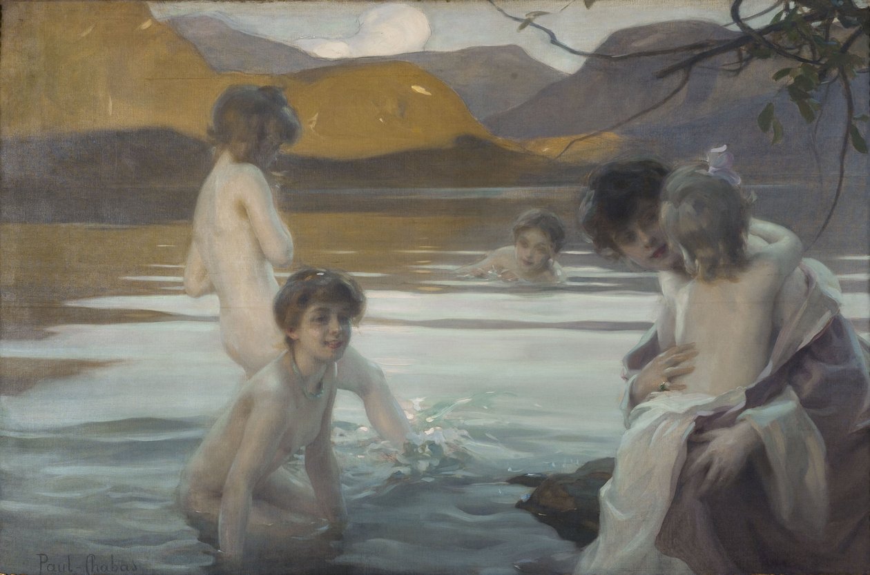 Premier bain, vers 1907 (huile sur toile) - Paul Chabas