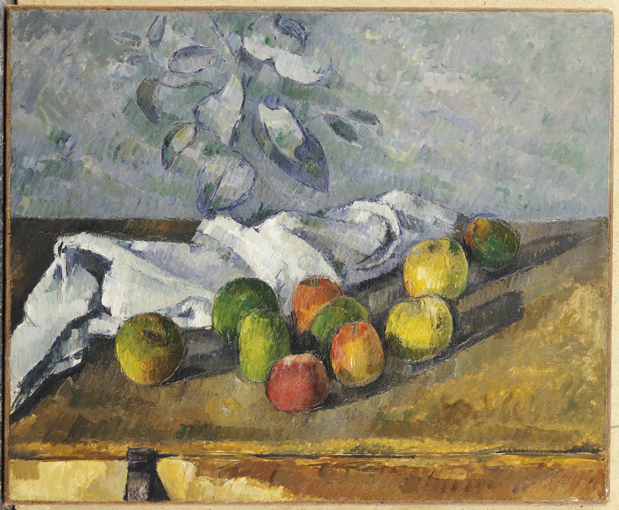Pommes et une serviette - Paul Cézanne