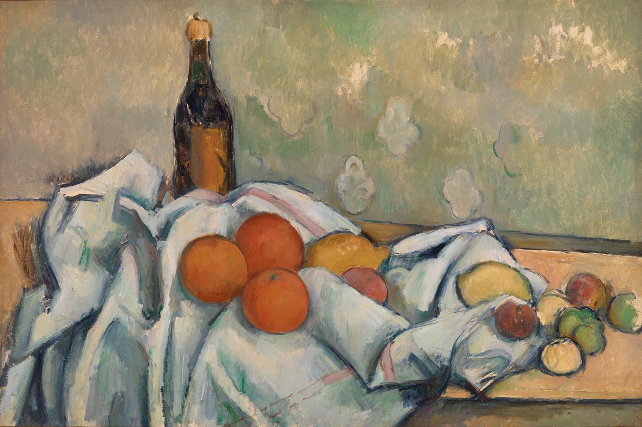 Bouteille et fruits - Paul Cézanne
