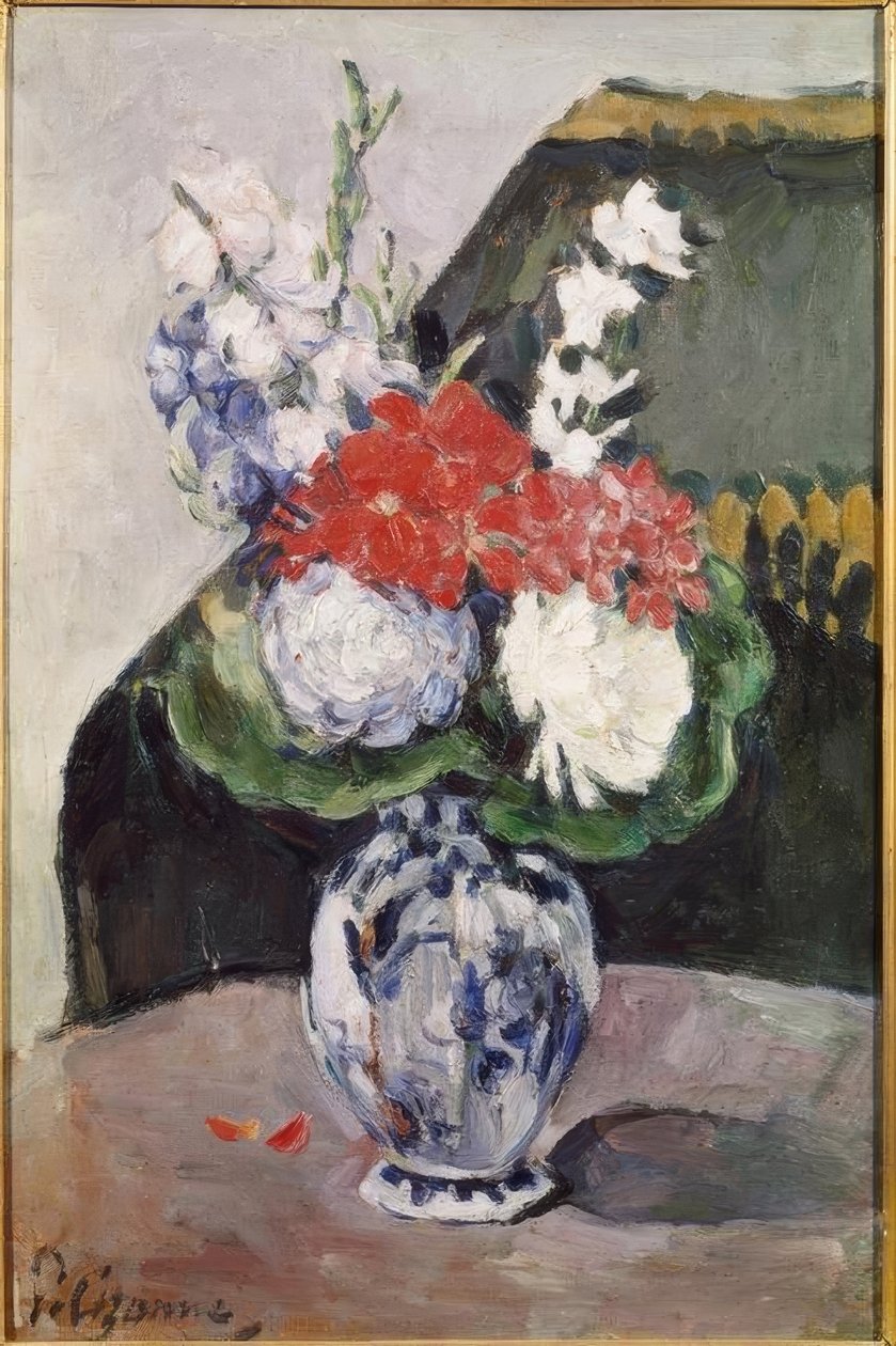 Bouquet au petit Delft - Paul Cézanne
