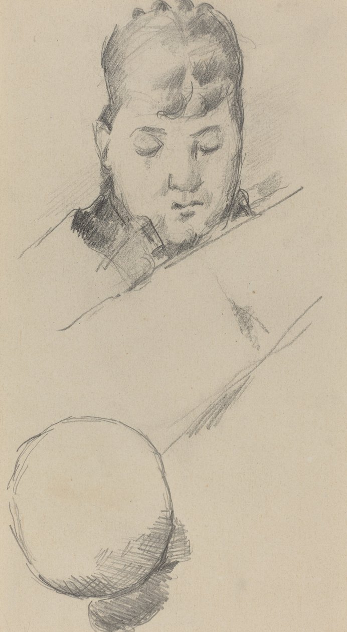 Buste de Madame Cézanne [verso] - Paul Cézanne