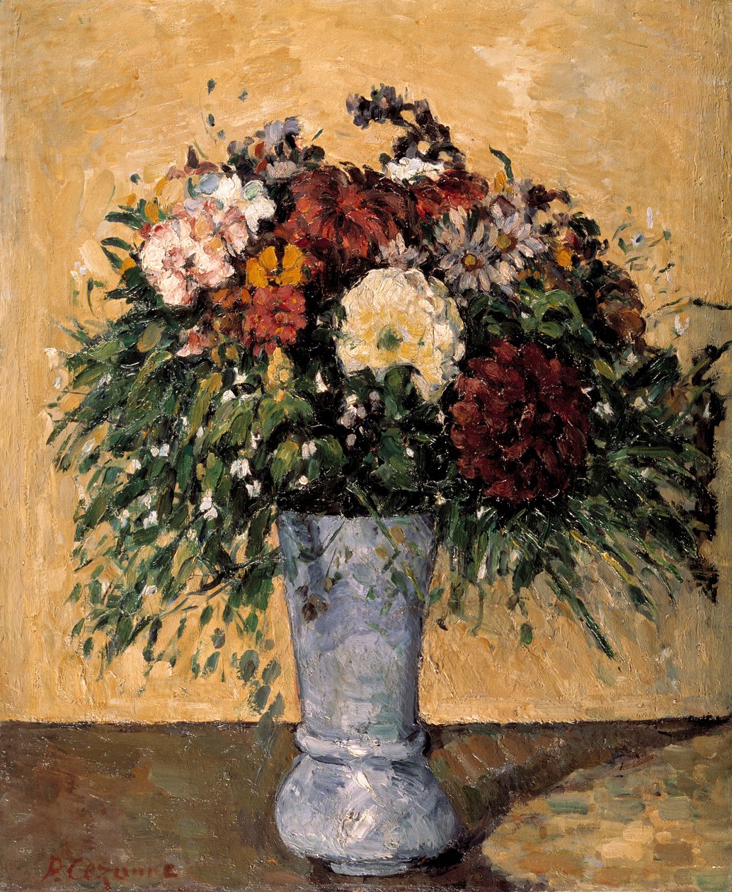 Fleurs dans un vase bleu, 1873-1875 - Paul Cézanne