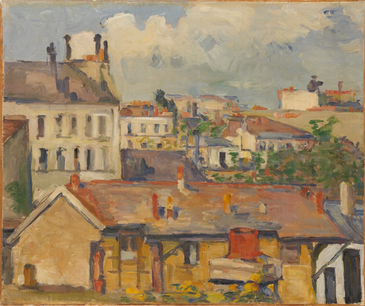 Groupe de maisons Les Toits, 1876-1877 - Paul Cézanne